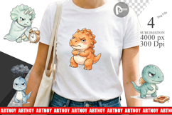 Grumpy Morning Dino Sublimation Product Image 1