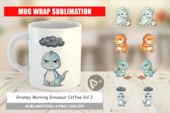 Grumpy Morning Dinosaur Mug Wrap Product Image 1