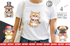 Grumpy Patriotic Pets Sublimation Product Image 1