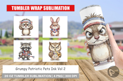 Grumpy Patriotic Pets Tumbler Product Image 1