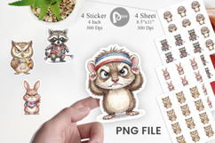 Grumpy Patriotic Pets Sticker Product Image 1