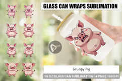 Glass Can Grumpy Pig Product Image 1