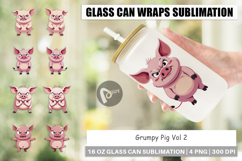 Glass Can Grumpy Pig Product Image 1