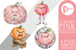 Grumpy Pink Pumpkin Sublimation Product Image 1