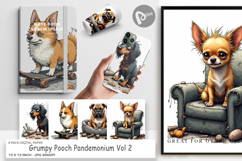 Digital Paper Grumpy Pooch Product Image 1