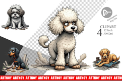 Grumpy Pooch Clipart Product Image 1