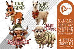 Christmas Farm Animals Sublimation Product Image 1