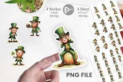 Grumpy Retro Leprechaun Sticker Product Image 1
