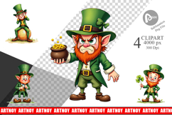 Grumpy Retro Leprechaun Sublimation Product Image 1