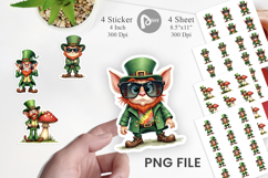 Grumpy Retro Leprechaun Sticker Product Image 1