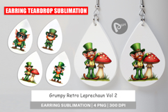 Grumpy Retro Leprechaun Earring Product Image 1