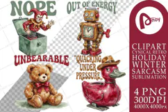 Grumpy Yuletide Toys Sublimation Product Image 1