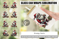 Glass Can Grumpy Santa Product Image 1