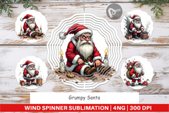 Wind Spinner Grumpy Santa Product Image 1