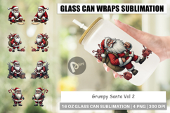 Glass Can Grumpy Santa Product Image 1