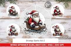 Wind Spinner Grumpy Santa Product Image 1