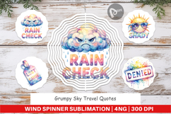 Grumpy Sky Travel Quotes Wind Spinner Product Image 1