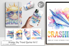 Grumpy Sky Travel Quotes Digital Paper Product Image 1