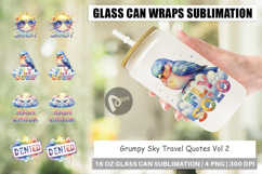 Grumpy Sky Travel Quotes Glass Can Product Image 1
