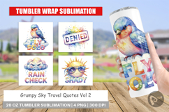 Grumpy Sky Travel Quotes Tumbler Product Image 1