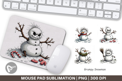 Mouse Pad Grumpy Snowman Product Image 1