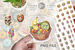 Grumpy Summerween Luau Treats Sticker Product Image 1