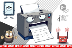 Grumpy Tech Gadgets Clipart Product Image 1