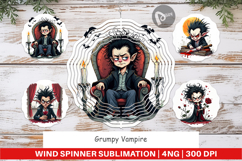 Wind Spinner Grumpy Vampire Product Image 1