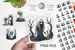 Grumpy White Lady Sticker Product Image 1