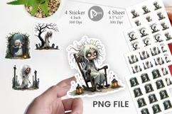 Grumpy White Lady Sticker Product Image 1