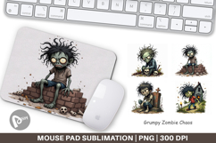 Mouse Pad Grumpy Zombie Product Image 1