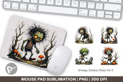 Mouse Pad Grumpy Zombie Product Image 1