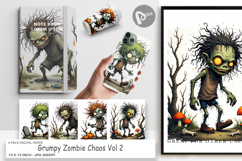 Digital Paper Grumpy Zombie Product Image 1