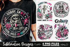 Antisocial Sarcastic PNG Funny Sublimation 4 Designs Product Image 5