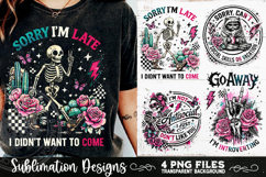 Antisocial Sarcastic PNG Funny Sublimation 4 Designs Product Image 6