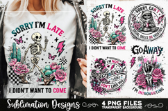 Antisocial Sarcastic PNG Funny Sublimation 4 Designs Product Image 8