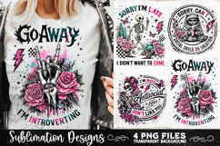 Antisocial Sarcastic PNG Funny Sublimation 4 Designs Product Image 7