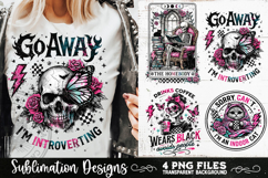 Antisocial Sarcastic PNG Funny Sublimation 4 Designs Product Image 3