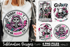 Antisocial Sarcastic PNG Funny Sublimation 4 Designs Product Image 4