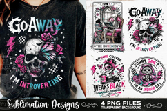 Antisocial Sarcastic PNG Funny Sublimation 4 Designs Product Image 1