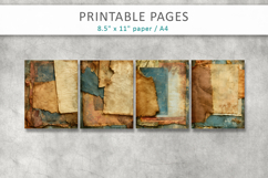 Grunge Paper Backgrounds, Junk Journal Pages Product Image 2