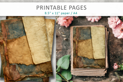 Grunge Paper Backgrounds, Junk Journal Pages Product Image 3