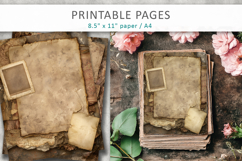 Vintage Grunge Junk Journal Paper, Scrapbook Backgrounds Product Image 3