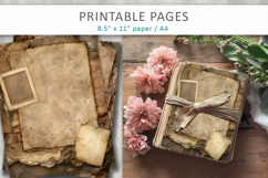Vintage Grunge Junk Journal Paper, Scrapbook Backgrounds Product Image 1