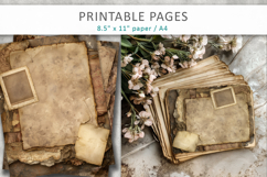 Vintage Grunge Junk Journal Paper, Scrapbook Backgrounds Product Image 4