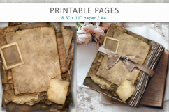 Vintage Grunge Junk Journal Paper, Scrapbook Backgrounds Product Image 5
