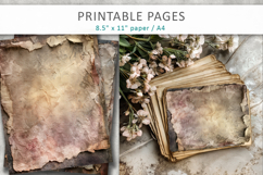 Distressed Antique Paper Backgrounds, Grunge Paper Product Image 1