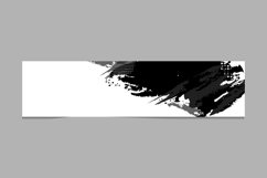 Grunge banner template hand drawn painted scratched Product Image 1