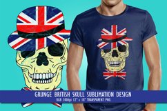British Skull Wearing Bowler Hat and Dickie Bow Product Image 1