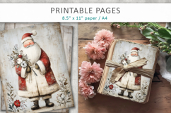 Grunge Christmas pages, vintage holiday papers Product Image 4